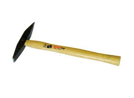 French type chipping hammer with wooden handle